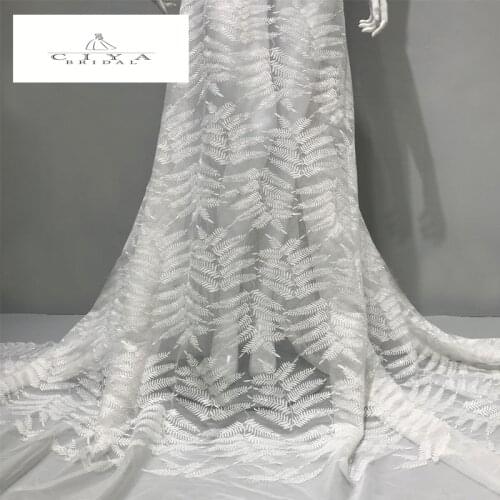 Bridal Lace Fabric 130cm Width Dress Lace Fabric Bridal Lace Fabric Sequins Lace Fabric Sell By 2 Yard