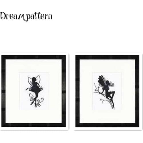 Little fairy cross stitch package dancer lovers simple pattern white 18ct 14ct 11ct cloth cotton thread embroider DIY handmade