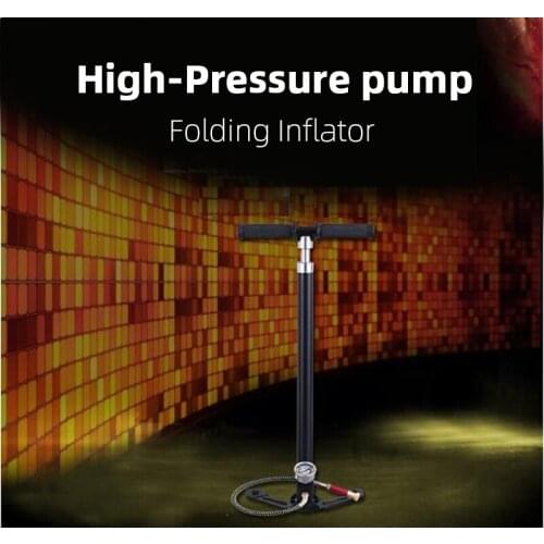 Inflator Folding Four-Stage Compression Type High-Pressure pump booster oil-cooled manual air pump 4 stage with segregator