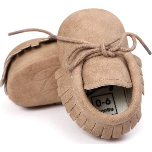 2018 New Baby Shoes PU Leather Girls Shoes for Girls Baby Booties Baby Moccasins Fashion Fringe First Walks 0-18M 10 Colors