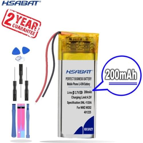 New Arrival [ HSABAT ] 200mAh AHB401230UPC-02 Battery for Sony NWZ-W202 W252 W262 SBH70 SBH80 AHB401230UPG-02 Earphone Headset