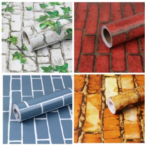 Papel de pared brick wallpaper BF Wall paper Waterproof 3D Wall sticker in roll size of 45cm*10m