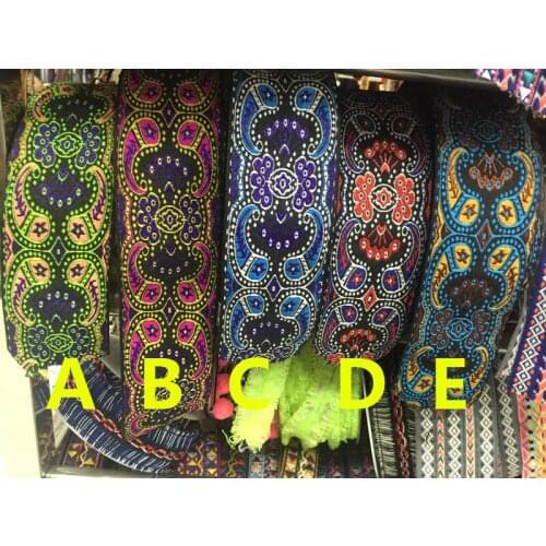 4.8cm single face classical folk style jacquard webbing,guitar strap webbing, bag strap webbing,apparel accessories ribbon