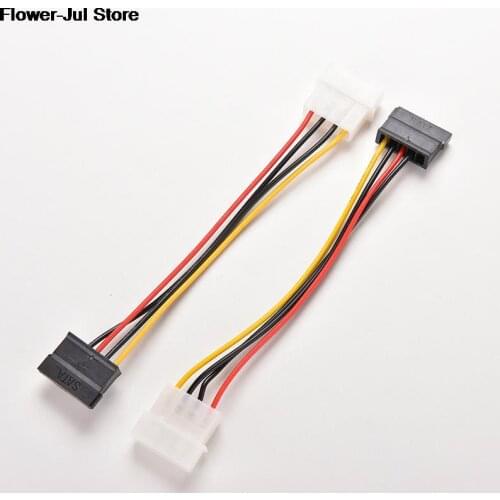 2pcs IDE to Serial ATA SATA Hard Drive Power Adapter Cable IDE to SATA Power Cable Extenders