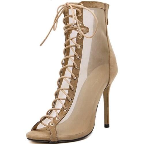 Sexy High Heels Peep Toe Women Sandals Cross-Strap Gladiator Sandal Spring Summer Women Shoes Ladies Sandalias XKD4129