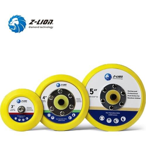 Z-LION 2 PCS Backing Pads 5/16" 24T for Car Polisher Dual Action Polishing Machine Hook And Loop Backing Plate 3" 4" 5"Buffing