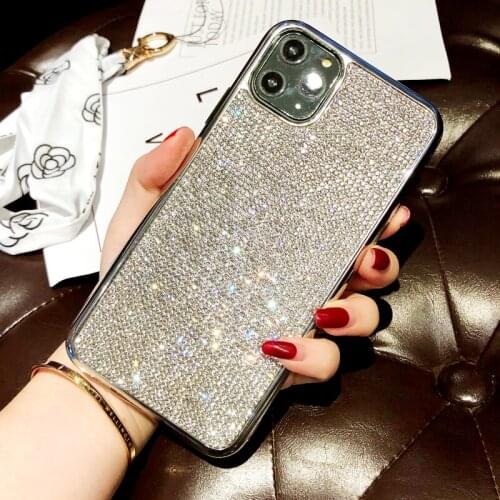 Full Bling Crystal Diamond Soft Plating Case Cover For iPhone 12 Mini 11 Pro XS Max XR X 8 7 6S Plus SE Glitter Phone Shell Case