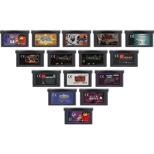 Superior 32 Bit Video Game Cartridge Memory Card for Nintendo GBA ACT Action Game Series Edition Invader Ghouls N Ghosts