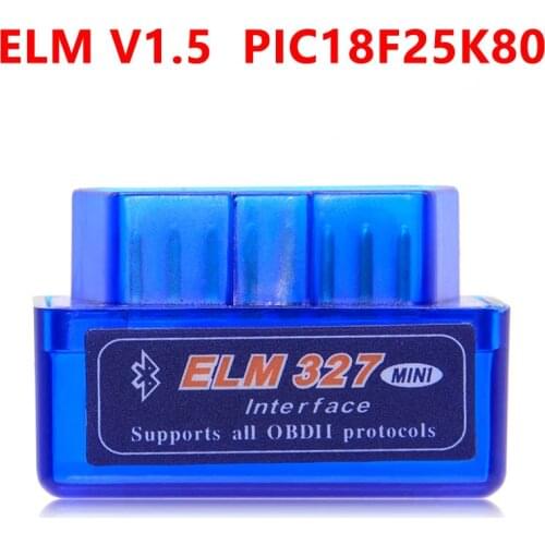 Super Mini Elm327 Bluetooth OBD2 V1.5 Elm 327 V1.5 OBD 2 Car Diagnostic-Tool Elm-327 OBDII Adapter Auto Diagnostic Tool Scanner