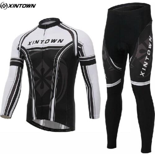 XINTOWN Bicycle Mens Wear Ropa Ciclismo Long Sleeve Cycling Jersey Pants Suits Bike Clothing Cycle Clothes