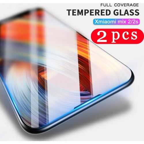 2Pcs for xiaomi mi mix 2 2s 3 max 2 3 phone screen protector tempered glass pocophone f1 mi 9T pro redmi k20 pro protective film