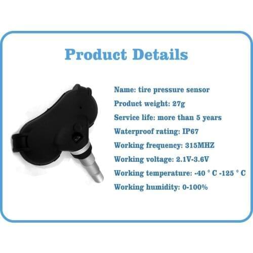 1pc 529332S400 TPMS For Hyundai Tire Pressure Sensor For ix35 Tucson External Sensor Tire Pressure Alarm