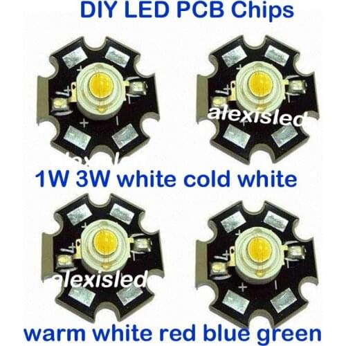 100pcs pink violet 3w 420-430nm UV Led Chip Blub for Aquarium fish tank with 20mm star base