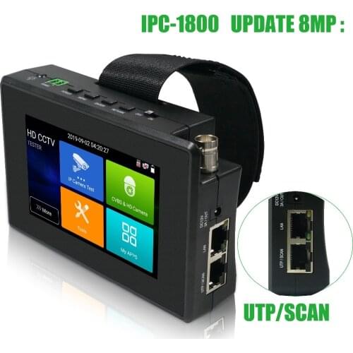 4inch 4K H265 IP Camera Tester 8MP AHD TVI CVI CVBS CCTV Tester Monitor with PTZ Control Rapid ONVIF IPC POE