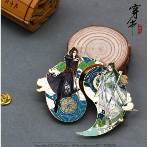Anime Scum Villain Self Saving System Shen Qingqiu Luo Binghe Metals Badge Figure Brooch Pin Bags Medal Button Souvenir Gift