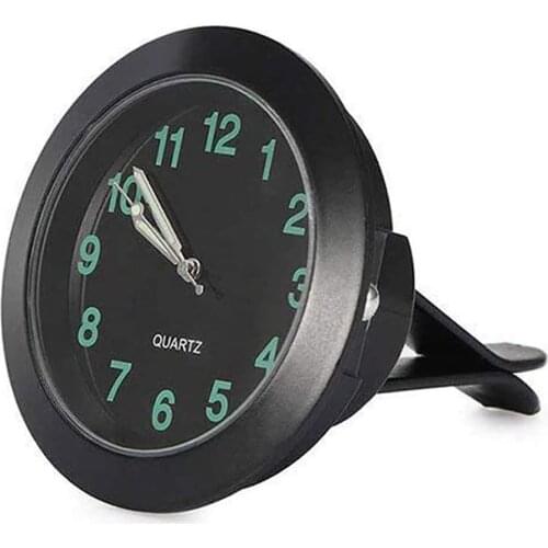 Car Dashboard Clock Air Vent Clip Quarz Clocks Mini Luminous Quartz Analog Watch Stick-On Clock for Cars Boats Bikes Home Auto