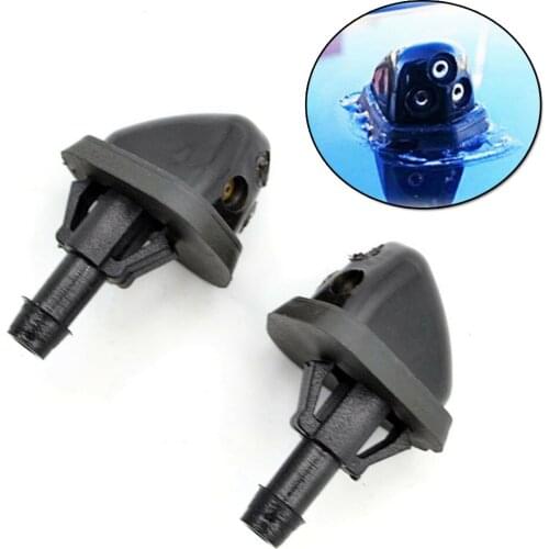 Black Water Spray Jet Nozzles 2Pcs/kit ABS Plastic Accessories Front Parts Replacement Durable