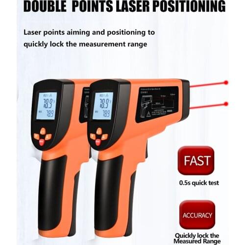 Digital Infrared Thermometer -50~1600C Laser Temperature Meter Non-contact Pyrometer Imager Hygrometer IR Termometro Thermometer