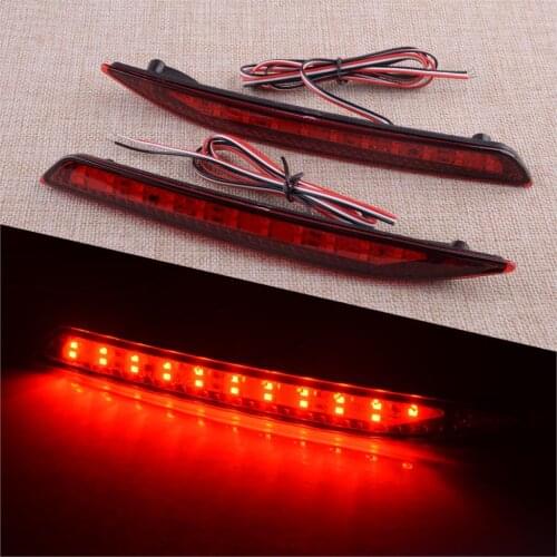 CITALL1 Pair Car Red LED Rear Bumper Brake Light Tail Lamp Fit for Honda Accord 9th 2014 2015
