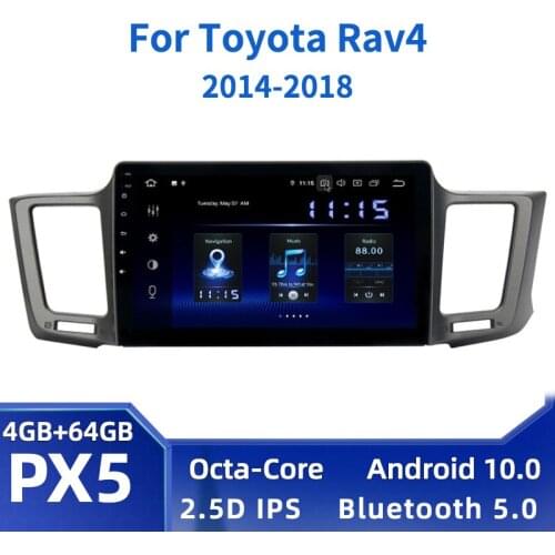 10.2" Android 10.0 Car Radio For Toyota RAV4 2014 2015 2016 2017 GPS Navi 8-Core 4GB+64GB Multimedia Player IPS screen TDA7850