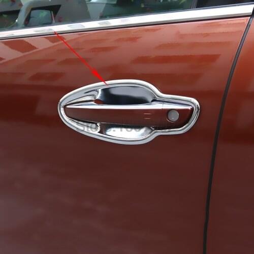 For Peugeot 5008 2017 ABS Car Side Door Handle Bowl Cover Decoration Trims Car Styling Accessories 8pcs