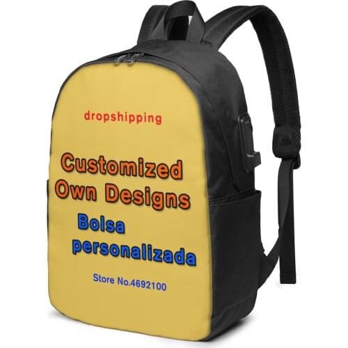 2020 Children School bag for Girls Mochila Men Backpack USB Charging Customized Your Image Women Dropshipping