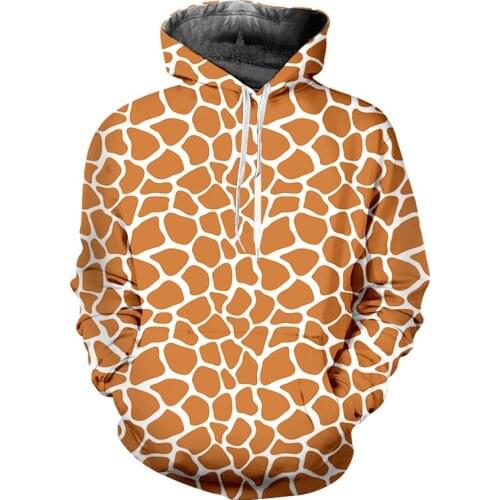 IFPD EU Size 3D Print Giraffe Stripes Hoodies Mens New Hooded Animal Hip Hop Plus Size Clothes Men Autumn Long Sleeve Pullover