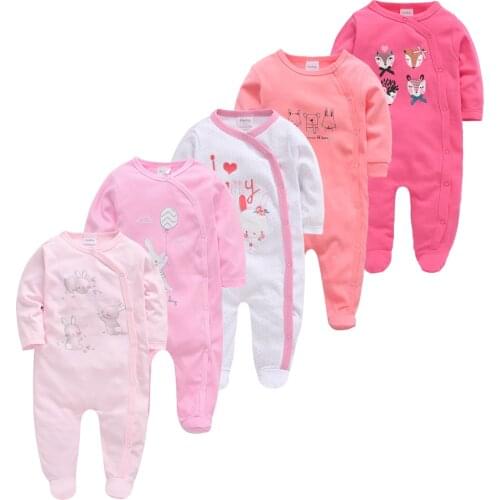 Kavkas 3 5 pcs Baby Clothes ropa de bebe Newborn Boy Rompers 100% Cotton Cartoon Jumpsuit Girls Jumpsuit зимний комбинезон дети