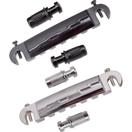 Compensated Wraparound Bridge Taiiece with Studs for Style Guitar Parts Accessories