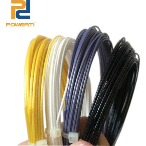 POWERTI Polyester Alu SPIN Tennis String 1.25mm Training Tennis Racket String 12m Outdoor String