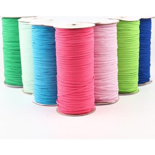 200Yards Colorfull 3mm Elastic Bands Elastic Rope Headwear Rubber Band Ribbon Sewing Webbing Tapes Waist DIY Garment Accessories