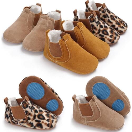 Leopard Baby Toddler Soft Sole Leather Anti-slip Shoes Infant Boy Girl Comfortable Shoes