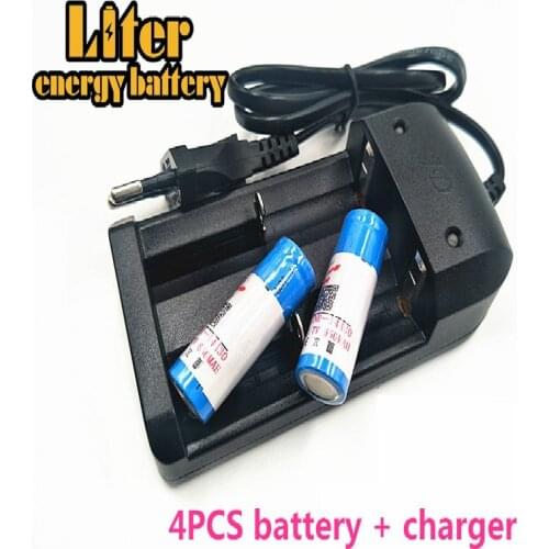 Li-ion Rechargeable Battery 14430 3.7 V 650mAh li-ion battery + Travel Charger Can be used to LED Flashlight