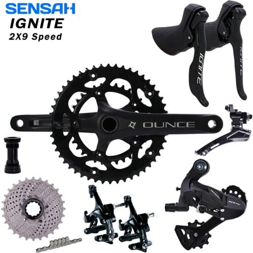 SENSAH IGNITE 2x9s Speed Road Bike Groupset Sti Kit Crank Cassette Chain Shifter Derailleur Rim Brake Tiagra Sora R7000 105 New