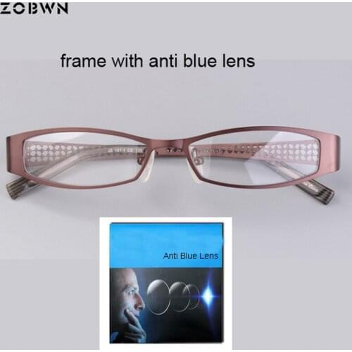 Narrow glasses women for reading myopia prescription lens ladies eyeglasses anti blue from computer lunette de vue femme quadros