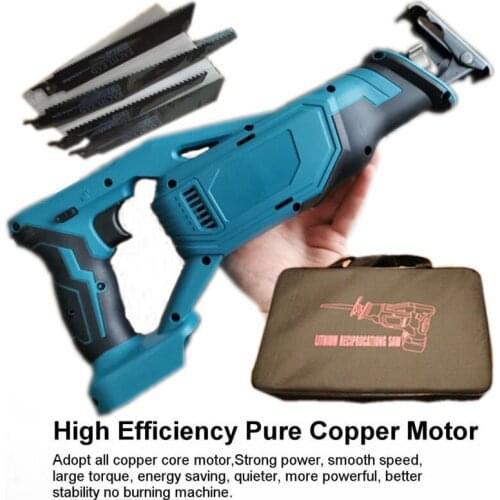 Cordless Electric Saw Reciprocating Saw Variable Speed for Wood Metal Cutting DIY Power Saws for 18V Makita Battery