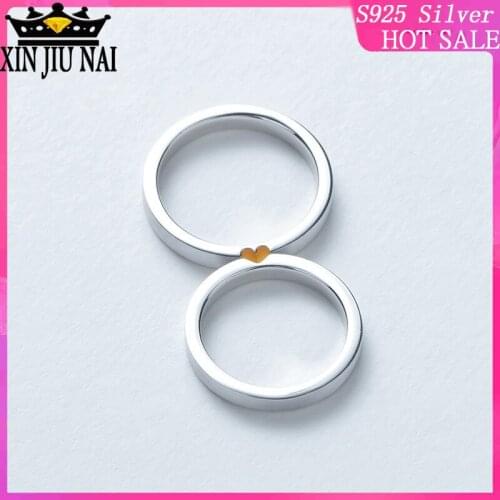 Simple fashion men and women couple ring jewelry 2019 new fashion European and American style engagement anniversary gift