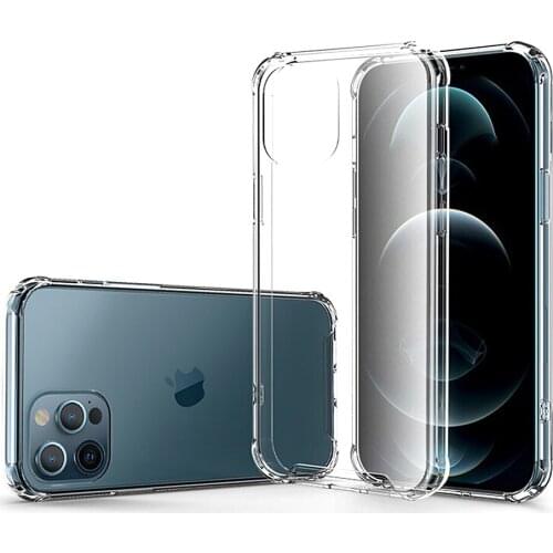 Trasparent TPU Case for iphone 12 Pro Case Soft Silicone Clear Case Cover for iphone 13 11 12 pro max Cover Shockproof Coque