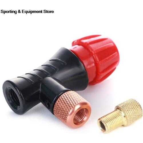 Mini Hand Pump Head Bicycle For CO2 Bottle Schrader Presta Valve Fast inflatable Road MTB Mountain Bike Air Inflator Accessories