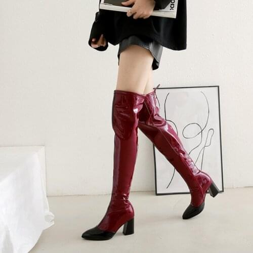 Plus Size 10 11-17 thigh high boots knee high boots over the knee boots women ladies boots shoes woman winter boots women