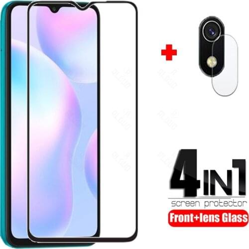 4 in 1 glass For redmi 10 9C 9A Glass for xiaomi redmi note 7 8 9 10 pro 8t tempered glass screen protector for redmi note10 pro