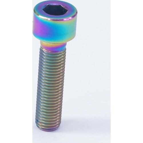 M10x40mm Pitch 1.25mm Column Head Rainbow GR5 Titanium Bolts For Motorcycle