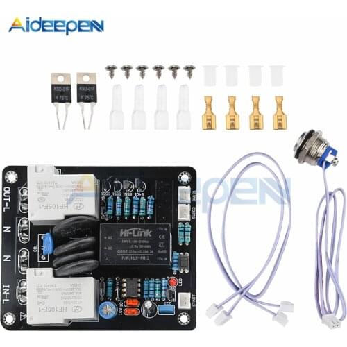 AC 105-235V 2000W Amplifier Switch High Power Supply Soft Start Board Light Touch Double Temperature Control Switch 110V 220V