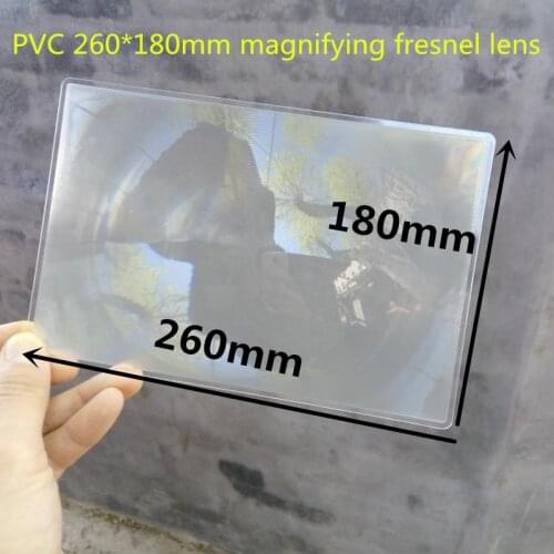 A4 fresnel lens PVC magnifying 260*180mm for reading magnifying glass and outdoor make fire