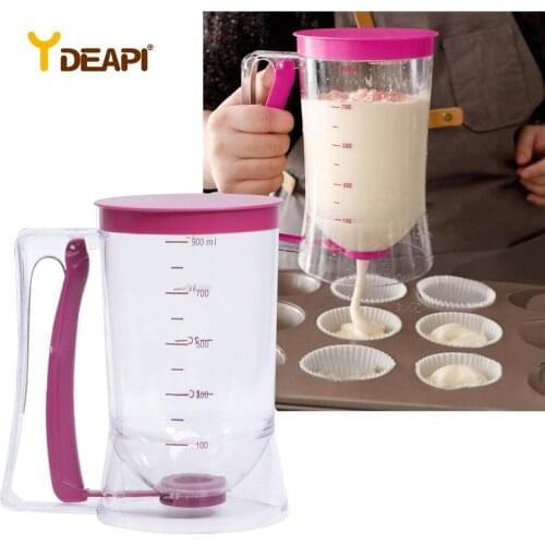 YDEAPI Cake Batter Cream Dispenser Dough Cupcake Batter Dispensers Handheld Muffin pancake Separator Measuring cup