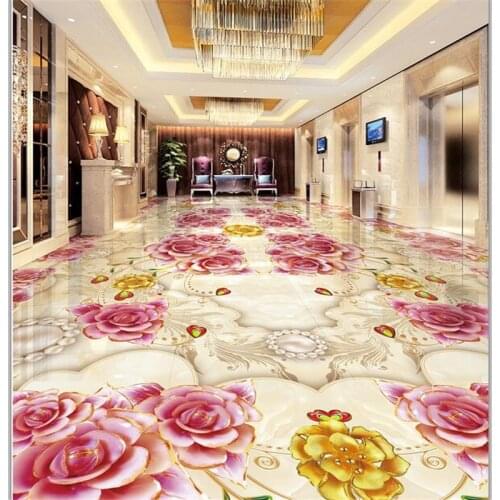 Beibehang Custom floor decoration painting 3d marble tile parquet relief 3D flooring three-dimensional painting papel de parede