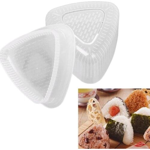 55C 2PCS/1 Set Sushi MoldRice Ball White Bento Press Maker Mold Utility Kitchen Accessories Tool