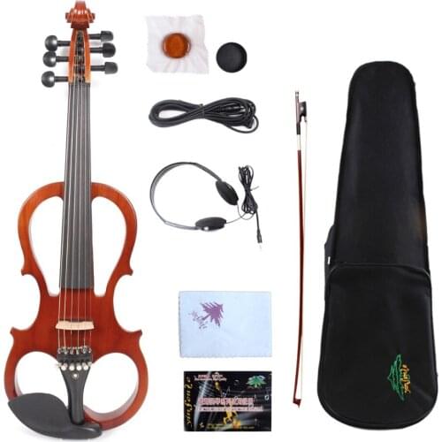 6 string electric violin 4/4 ebony fingerboard ebony pegs 1/8 pickup