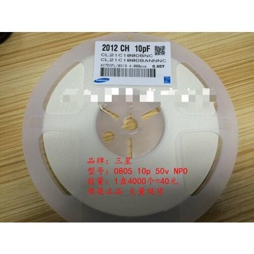 CL21C100CCANNNC 0805 10pF 100V C0G ±0.25pF CL21C100DBANNWC CL21C100DBANNNC CL21C100CBANNNC 0805 10pF 50V C0G ±0.25pF ±0.5pF