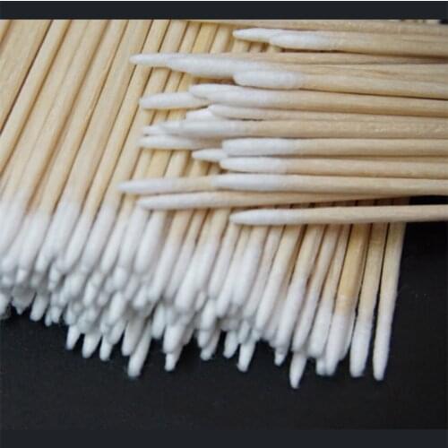 100/300pcs Wood Cotton Swab Cosmetics Permanent Makeup Health Medical Ear Jewelry Clean Sticks Buds Tip Wood Cotton Head Swab